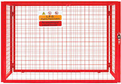 Roter Gasflaschen klappbarer Maschendrahtkäfig 100cm x 140cm x 50cm