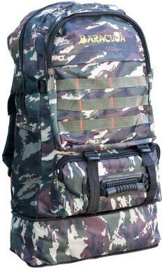 Rucsac de pescuit Baracuda B16, volum variabil 50-60 litri, camuflaj verde
