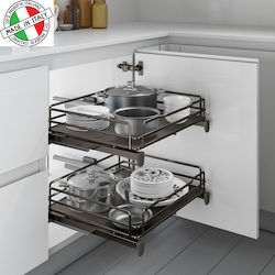 Wire Kitchen Pantry Cart Inoxa Ardesia 5202 No45 Anthracite
