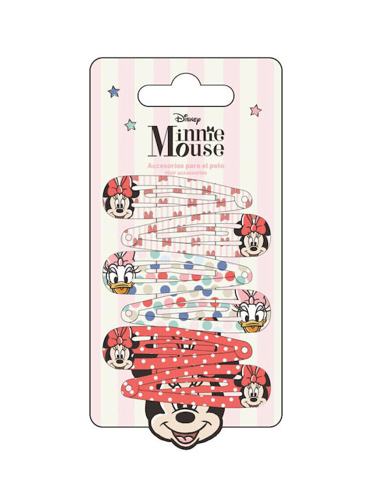 Disney Minnie Punkte 6-teiliges Haarspangen-Set