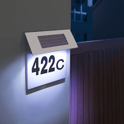 Placă Număr Casă cu Iluminare LED Încărcare Solară Carcasă din Oțel Inoxidabil 19x18.5x5 cm Placă Număr Casă cu Iluminare LED Încărcare Solară Carcasă din Oțel Inoxidabil 19x18.5x5 cm