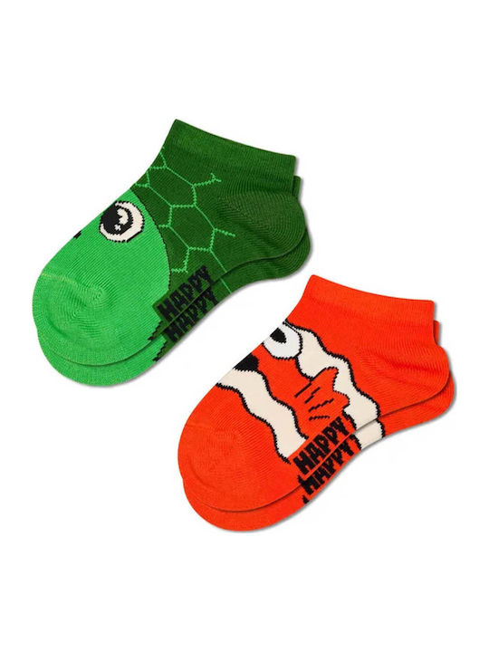 Happy Socks Kids' Ankle Socks Kids Green 2 Pairs