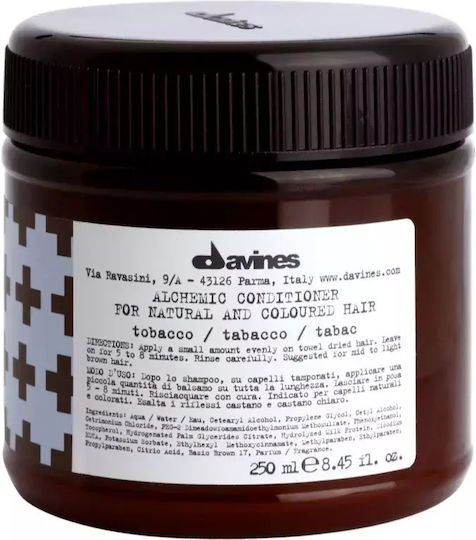 Balsam Hidratant pentru Îmbunătățirea Culorii Părului Davines Alchemic Conditioner Tobacco 250 Ml