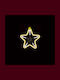 Redled Plastic Illuminated Christmas Decorative Star 30x30cm Yellow