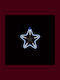 Redled Plastic Illuminated Christmas Decorative Star 30x30cm Blue