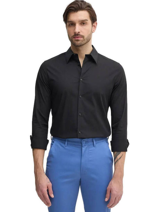 Calvin Klein Long-sleeved Cotton Shirt Black