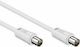 Redled Antenna Cable Coax male - Coax female White 1.5m (30199) 1pcs