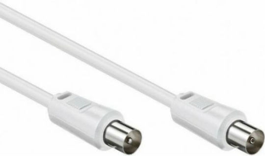 Redled Antenna Cable Coax male - Coax female White 1.5m (30199) 1pcs