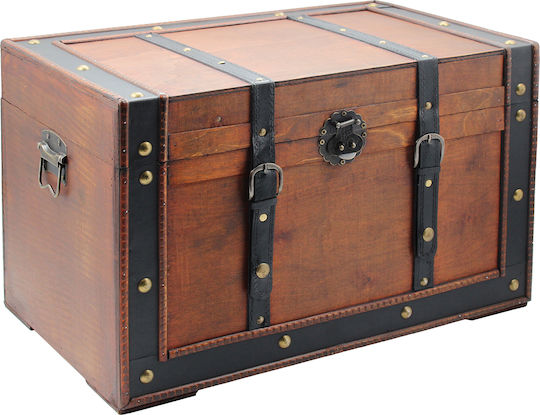Keskor Μπαούλο Ξύλινο 50x31.5x31εκ. Καφέ