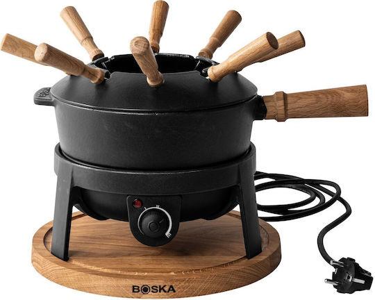 Boska Holland Electric Cast Iron Fondue Pot Black 22x21.7x34.7cm