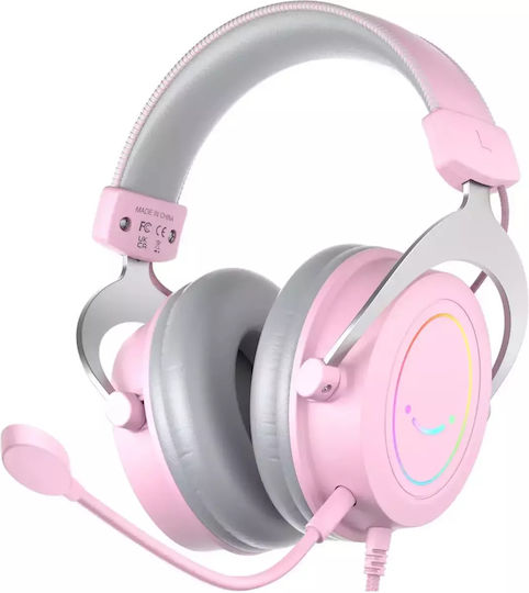 Fifine AmpliGame H3 On Ear Gaming Headset με σύνδεση 3.5mm / USB Ροζ for Nintendo Switch / PS4 / PS5 / XBOX