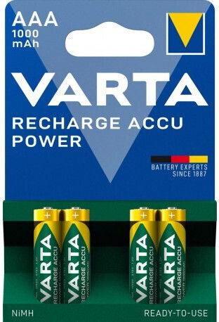 Varta Wiederaufladbare Batterien AAA Ni-MH 1000mAh 4Stück