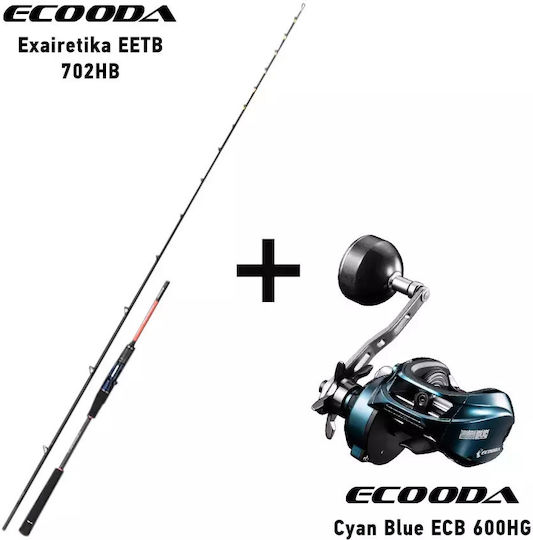 Ecooda Καλάμι Ψαρέματος για Tai Rubber 2.13m με Μηχανισμό 40-150gr