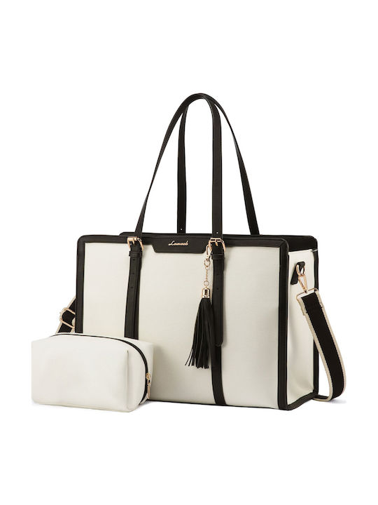 Lovevook Σετ Γυναικεία Τσάντα Shopper Ώμου Μπεζ