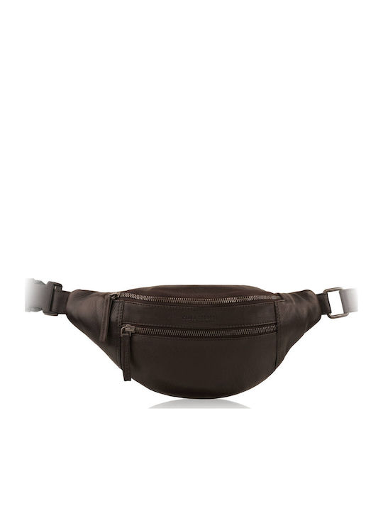 Leather Waist Bag Brown
