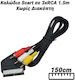 Cable Scart male - Composite male 1.5m Black 0824.056