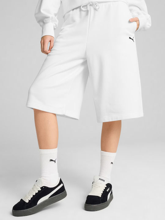 PUMA Ess Γυναικεία Αθλητική Βερμούδα Λευκή