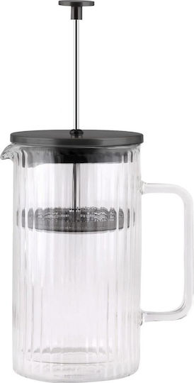 Vialli Design Manual Filter Coffee Maker Stainless Steel Black 1lt