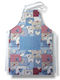 Küchenschürze Blau 90x60cm GSPK6090W2416-PH003 1Stück