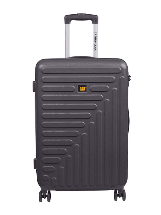 CAT Rockford Medium Hard Black Travel Suitcase with 4 Wheels Height 67.5cm
