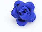 Fabric Hair Clips Blue Flowers