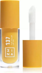Овлажняващо масло за устни 3ina Color Lip Oil нюанс 137 Ярко медено жълто Прозрачен обем 4 мл
