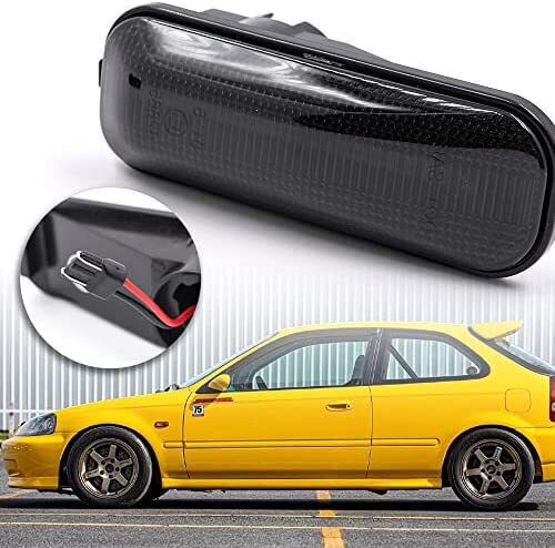Динамични LED странични мигачи за Honda Civic 1991-1996, Accord 1998-2002, S2000 Acura, опушени, 2 броя