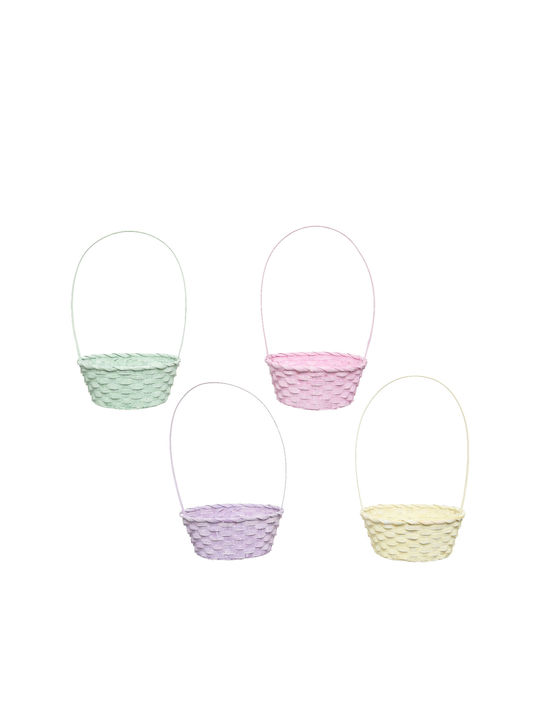 Decorative Basket Bamboo Pink