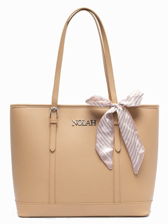Nolah Ella Γυναικεία Τσάντα Ώμου Light Beige Si...