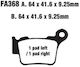 Τακακια Fa368 Adige P203 Acx Sintered Χρυσα Exc 125 200 250 Sx Sx-f Smr Yz450f Hus Πισω