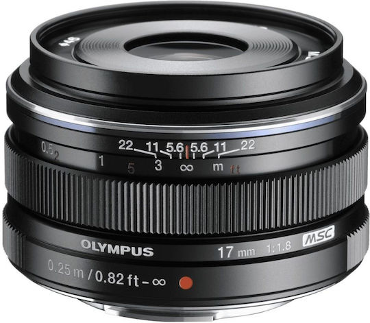 Olympus Camera Lens M.zuiko Digital 17mm F/1.8 Fixed for Micro Four Thirds (MFT) Mount Black