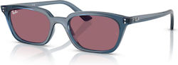 Ray Ban Ochelari de soare Gri cu Cadru & Roșu Lentilă Ray Ban Ochelari de soare Gri cu Cadru & Roșu Lentilă