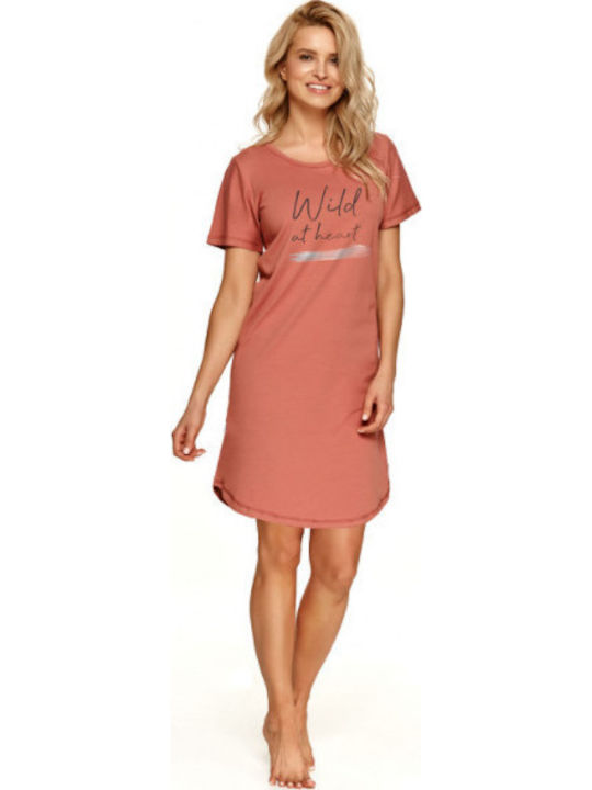 Taro Sommer Damen Nachthemd Light Brown