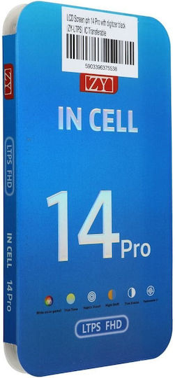 Екран Zy-ltps Ic Transferable със Сензорен Механизъм за iPhone 14 Pro (Черен)