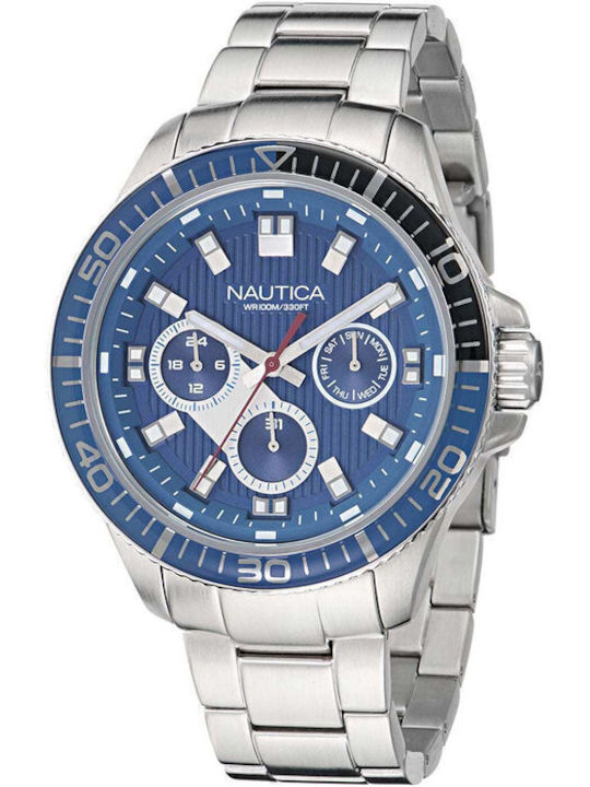 Nautica Ρολόι Μπαταρίας με Μεταλλικό Μπρασελέ