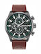 Timberland Henniker II Men's Watch 46mm Battery with Brown Leather Strap
