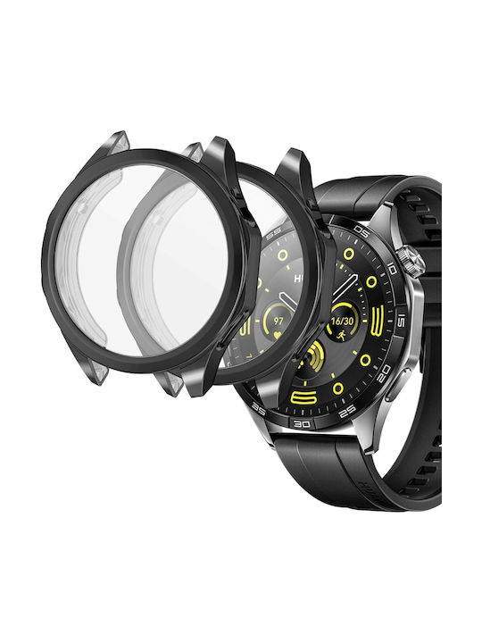 Defense Frame Plastikhülle in Schwarz Farbe für Huawei Watch GT 4 46mm