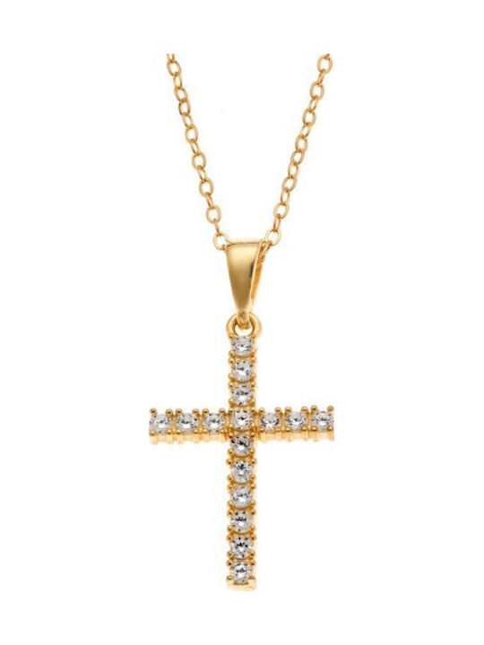 Senza Damen Kreuz aus Vergoldetem Silber