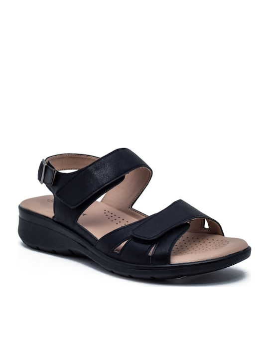 Flache Sandalen für Damen in Schwarz Farbe