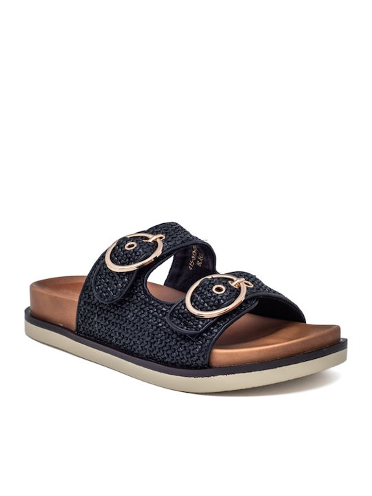 Flache Sandalen für Damen Flatforms in Schwarz Farbe