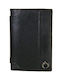 Leather Men's Wallet Coins with RFID Black
