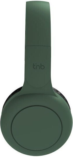 T'nB Безжични / Жични On Ear Слушалки с 24 часа Работа GREEN & BLACK