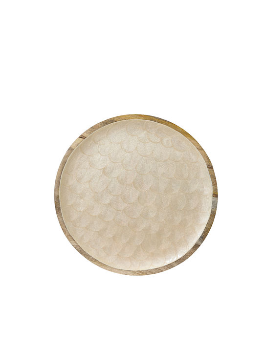 Kaemingk Διακοσμητική Πιατέλα Μπεζ 37.5x37.5x5εκ.