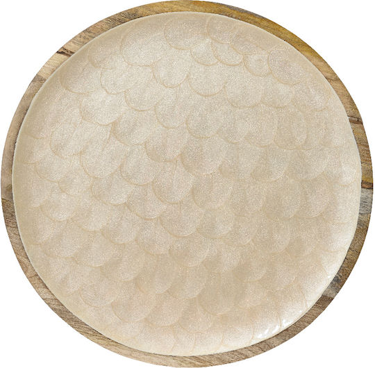 Kaemingk Διακοσμητική Πιατέλα Μπεζ 37.5x37.5x5εκ. Kaemingk Διακοσμητική Πιατέλα Μπεζ 37.5x37.5x5εκ.