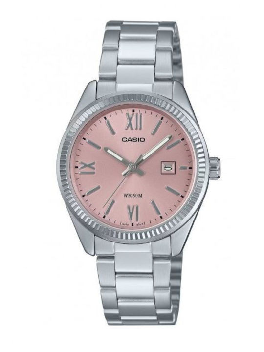 Casio Women's Watch with Silver Metal Bracelet