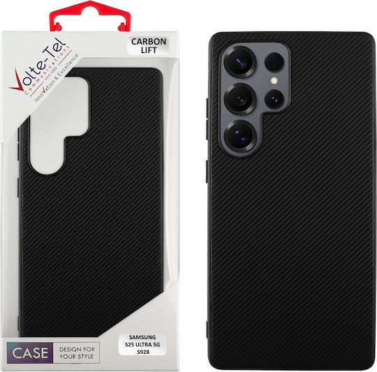 Volte-Tel Carbon Lift Back Cover Σιλικόνης Μαύρο (Galaxy S25 Ultra)