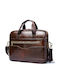 Leather Men's Bag Handbag Brown