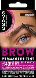 Syoss Brow Permanent Tint Eyebrow Makeup Set Dark Brown