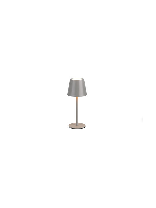 Trio Lighting Μεταλλικό Πορτατίφ LED με Γκρι Καπέλο και Βάση