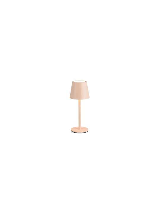 Trio Lighting Μεταλλικό Πορτατίφ LED με Μπεζ Καπέλο και Βάση